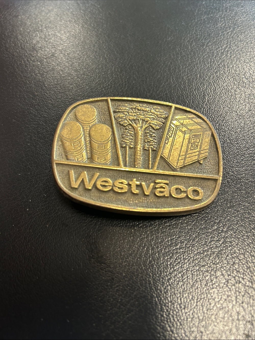 Gold Brass Logo Pin - Decorative Accent